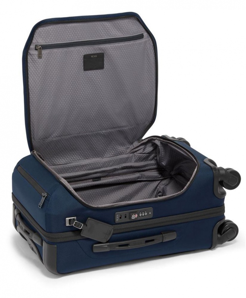 Valise Cabine TUMI International Front Lid Expandable 4 Wheeled Bleu Marine |TANJ-91376413