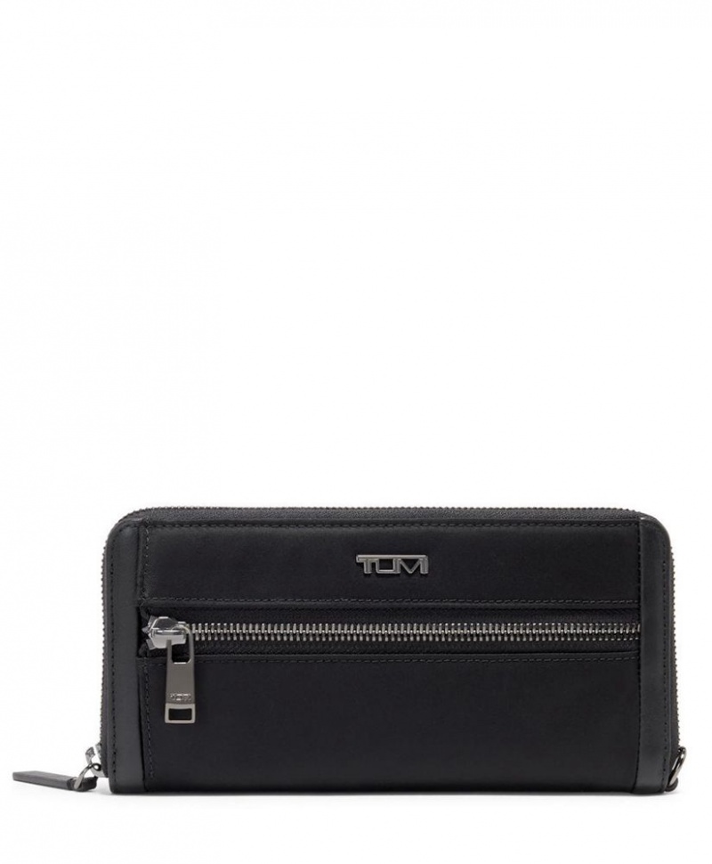 Portefeuille TUMI Zip-Around Continental Noir Argent |DXEH-18970500