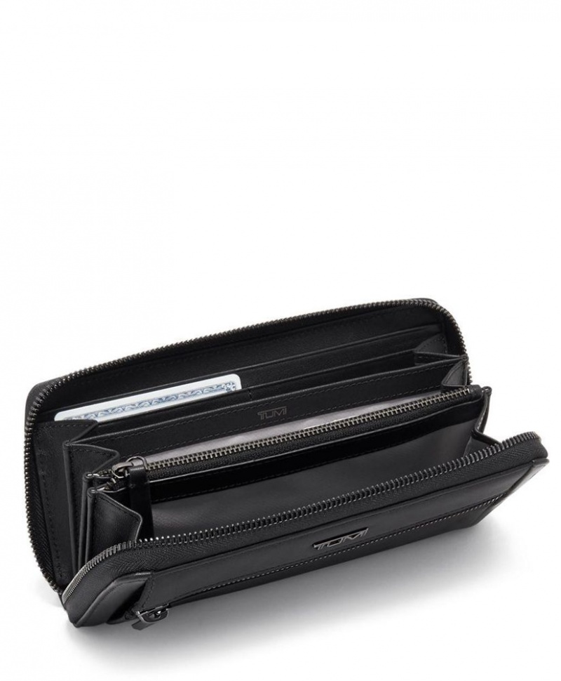 Portefeuille TUMI Zip-Around Continental Noir Argent |DXEH-18970500