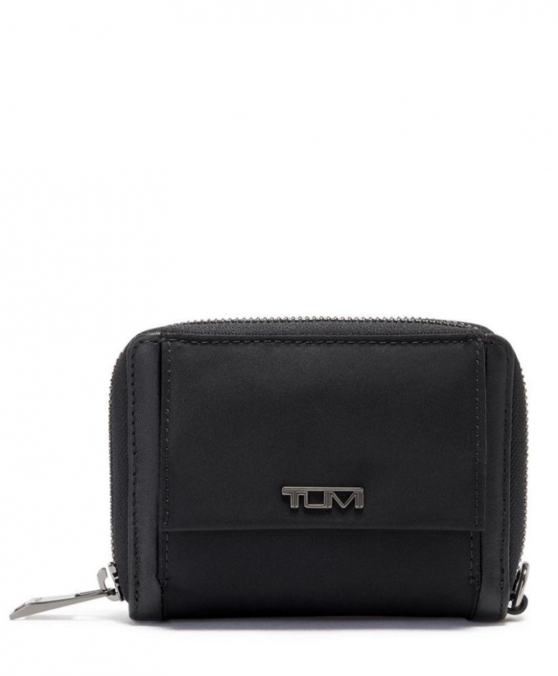 Portefeuille TUMI Tri-Fold Zip-Around Noir Argent |LTJG-72583700