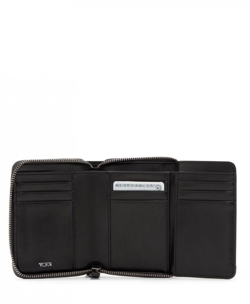 Portefeuille TUMI Tri-Fold Zip-Around Noir |ABSG-76650785