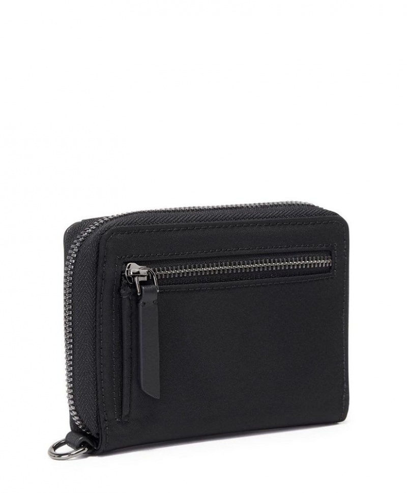 Portefeuille TUMI Tri-Fold Zip-Around Noir Argent |LTJG-72583700