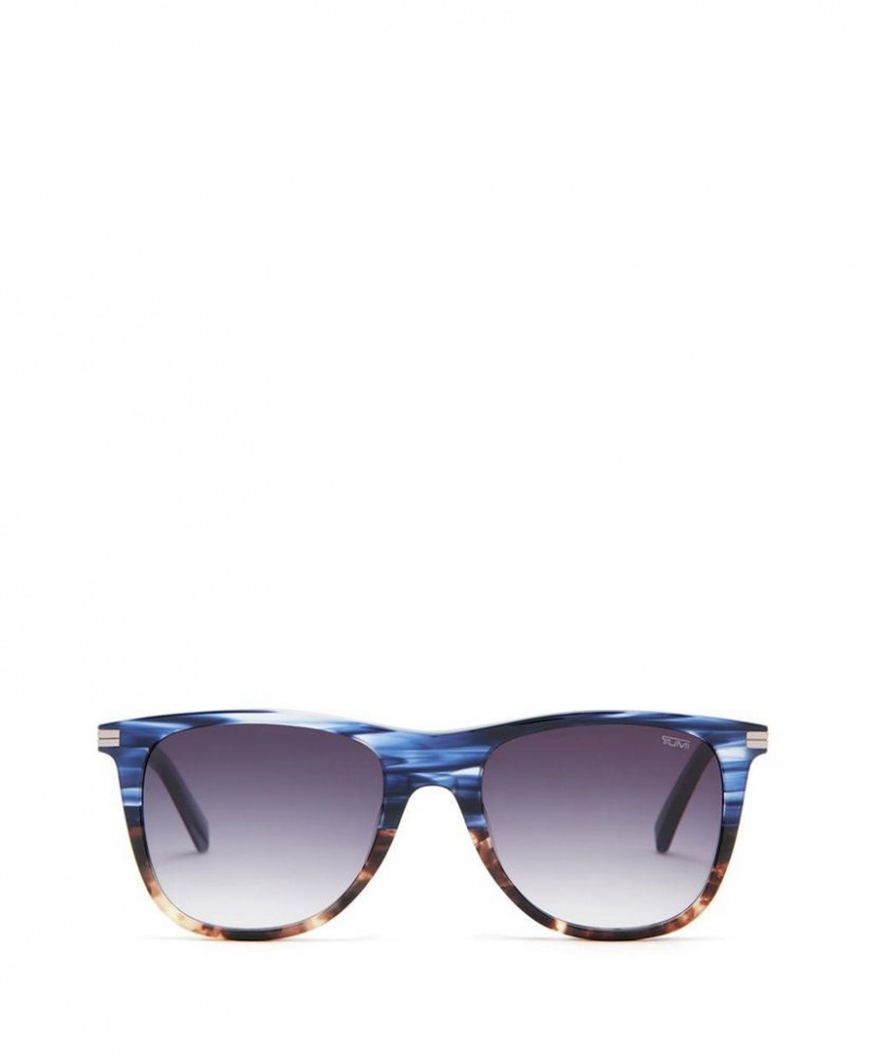 Lunette de Soleil TUMI 506 Two Tone Rectangle 53mm Bleu |JQPL-36535824