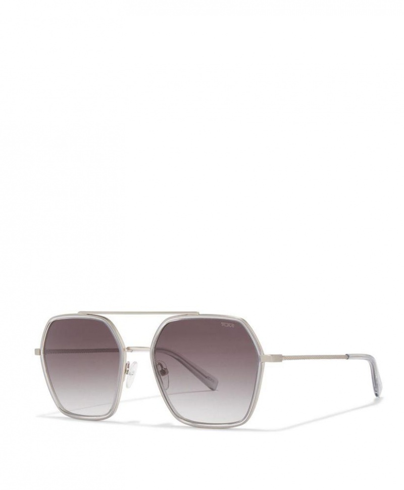 Lunette de Soleil TUMI 510 Hexagon Double Bar 56mm Argent |ZWSO-51204720