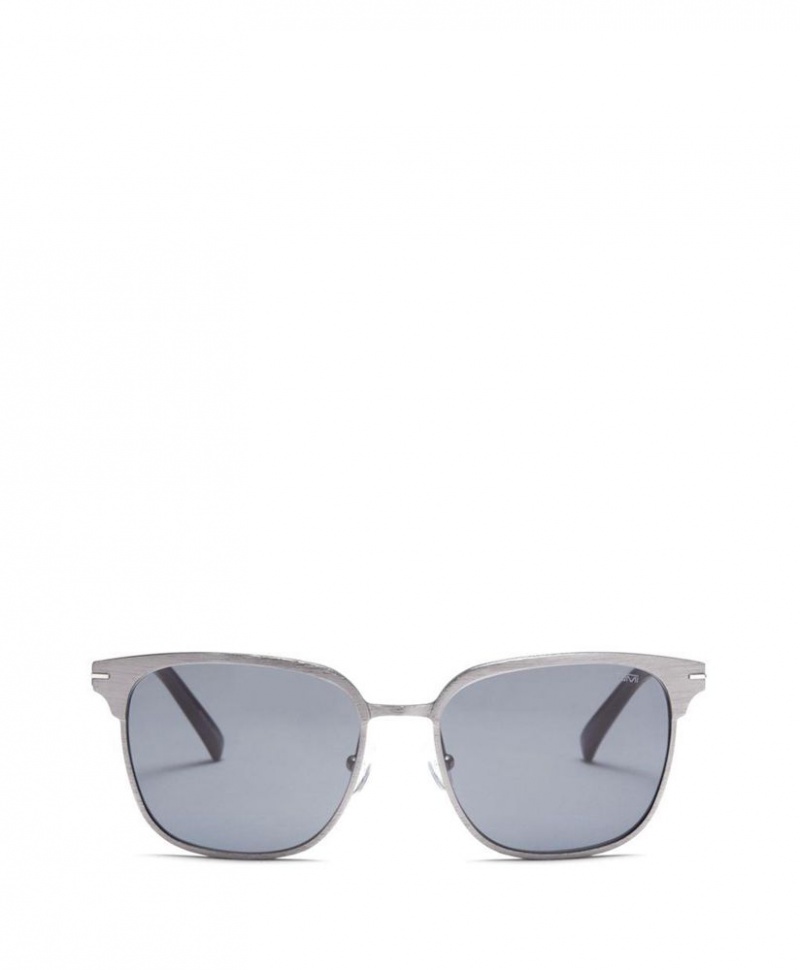 Lunette de Soleil TUMI 009 Square Flex Hinge 55mm Argent Bleu Marine |RWCZ-56392062