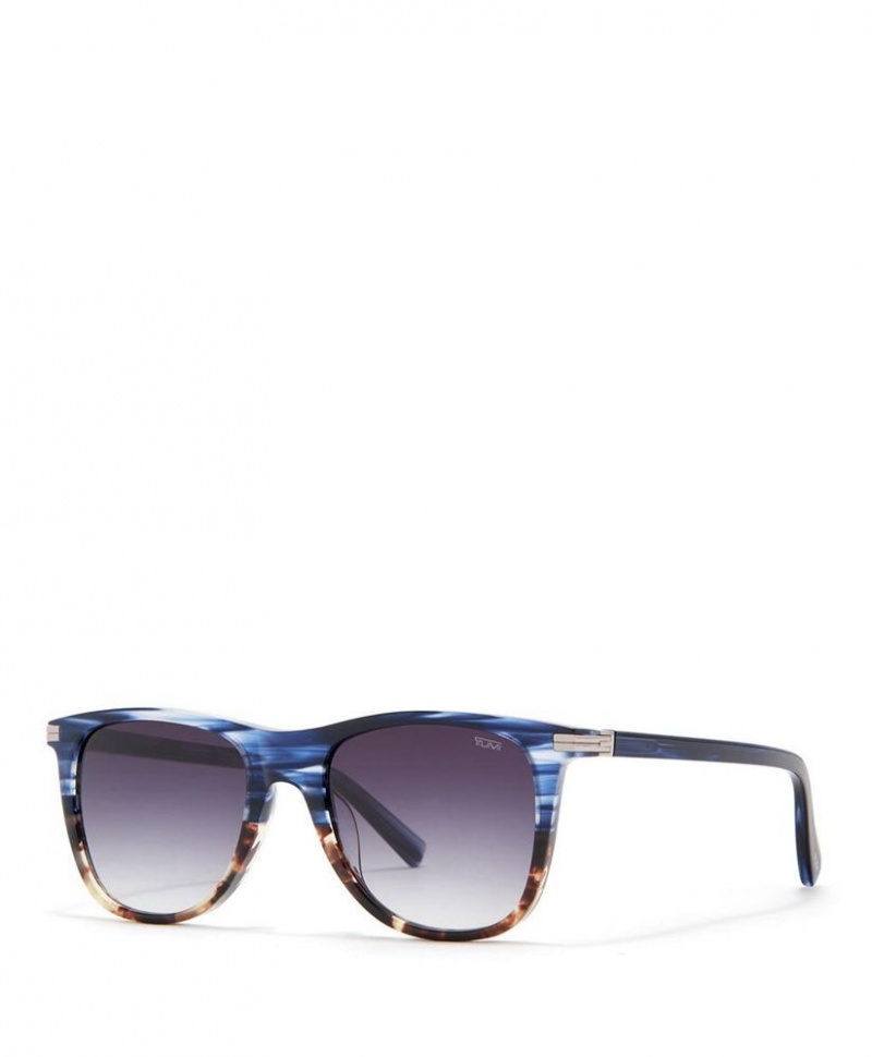 Lunette de Soleil TUMI 506 Two Tone Rectangle 53mm Bleu |JQPL-36535824