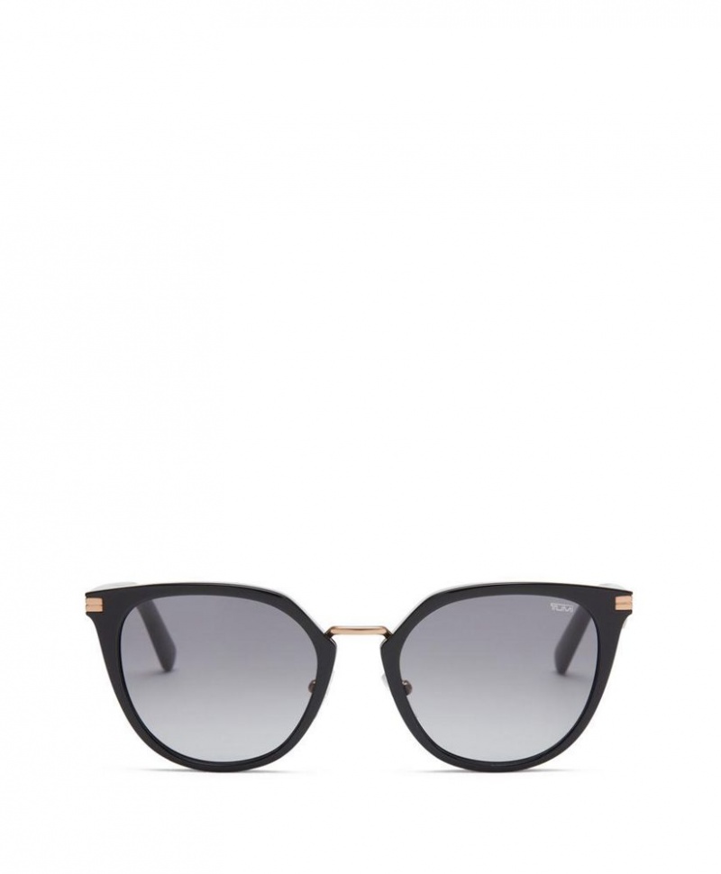 Lunette de Soleil TUMI 004 Cat Eye 52mm Noir Grise |BJVO-68396915